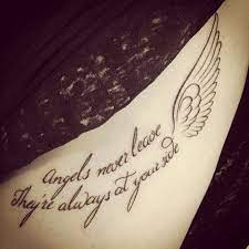For example, if you have chosen a fallen angel tattoo then it means that you are a rebellious person. Angels Never Leave They Re Always By Our Side Ribs Tattoo Wings Tattoo Justgirlythings Tattoos Angel Tattoo For Women Wings Tattoo