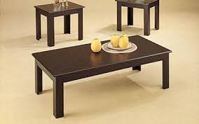 An iron frame supports a mixture of ash tree and pear wood. Coffee And End Tables Futonland