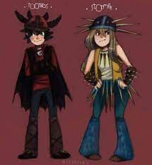 Human Versions Of Toothless And Stormfly I Give Good Credit To Whoever Made This How Train Your Dragon How To Train Your Dragon How To Train Dragon
