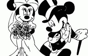 Mickey and minnie mouse coloring pages are printable black and white pictures of the most recognizable and famous characters of the disney company mickey mouse is also a symbol his head and ears and a mascot for the disney company. Mickey Mouse Wedding Coloring Pages Coloring And Drawing