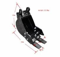 200mm Narrow Bucket Attachment for TYPHON Mini Excavators