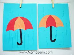 The most complete book of skill review for preschool. Umbrella Craft With Raindrops Mama Jenn