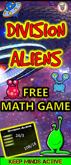Division Aliens Fun Free Math Game To Play Online Free Math Games Learn Math Online Math Games