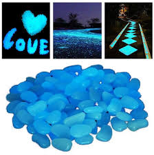 Stillcool Leuchtsteine 100er Bunt Leuchtender Floureszierende Pebble Steine Fur Aquarium Garten Flur Gartensteine Garten Gartenplatten