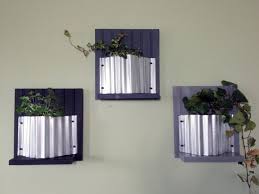 The numbers woman industrial/scientist decor: Ombre Set Of Three Corrugated Metal Wall Planters Corrugated Metal Wall Metal Tree Wall Art Diy Furniture Decor
