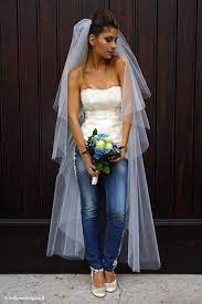 Nobody Seems To Share My Enthusiasm For Getting Married In Blue Jeans As This Is The On Denim Wedding Dresses Biker Wedding Dress Nontraditional Wedding Dress