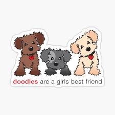 A delightful peanut butter candy with nuts and coconut, all dipped in i had never heard of poodle doodles until after my husband and i were married and i went to a day of. Irish Doodle Stickers Redbubble
