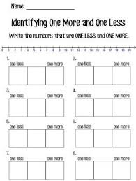 Identifying One More And One Less Elementary Math First Grade Math Math Station Activities