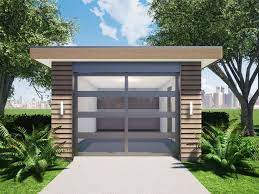 052g 0024 Detached One Car Garage Plan Garage Plan Modern Garage Garage Plans