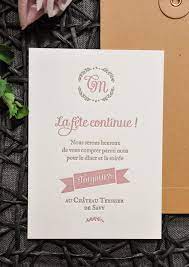 Invitation Complementaire Au Faire Part De Mariage Cavaillon En Letterpress Texte Faire Part Mariage Faire Part Mariage Texte Invitation Mariage