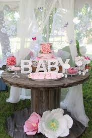 Girl Baby Shower Garden Theme Dessert Table Paper Flowers Diy Baby Shower Decorations Baby Shower Dessert Table Girl Baby Shower Decorations