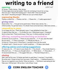 Useful Phrases On How To Write To A Friend English Writing Skills English Writing English Words