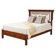 Topbuy wooden platform bed full size bed frame slat support with headboard. Daniel S Amish Lewiston 30 9513 33 03 31 104 Queen Solid Wood Slat Bed With Low Footboard Gill Brothers Furniture Panel Beds