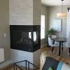 We install all fireplaces, stoves. Living Room 3 Sided Fireplace