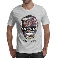 Stan Lee Mens T Shirts Short Sleeve Cotton Shirts For Mens