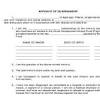 Your name, present address, age, current monthly/yearly income (from salaries, business profits, trusts, etc), date of notarization, your signature and lawyer's signature and/or seal. 1