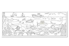 fresque geante a colorier la mer fresques de coloriage 10 doigts coupe