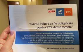 23 mai 2019 de timp online 22 comentarii. Pliante False Usr Plus RÄspandite In Cluj Cu Mesajul Avortul Trebuie SÄ Fie Obligatoriu Pentru 92 Dintre Romani