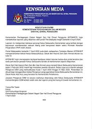 The government has banned exports of face masks effective 18 march 2020. Kenyataan Media Kementerian Jabatan Penerangan Malaysia Facebook