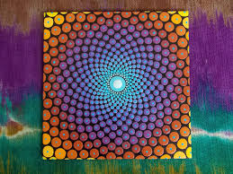 Sacred Geometry Mandala Dot Mandala Art By Kaila Lance Etsy Dot Painting Mandala Painting Dot Art Painting
