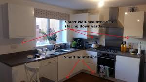 With smart led lighting , you can control your home's lighting through your phone or laptop, or even by your voice, when connected to a smart speaker using use the philips hue bluetooth app to control up to 10 philips hue smart bulbs from inside your home, or add in a hue bridge for more flexibility. How To Install Hue Light Strips Under Cabinet
