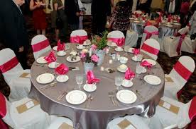 Weddingbee Classifieds Wedding Resale Wedding Table Pink Grey Tablecloths Bright Pink Wedding