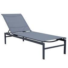 100 Bain De Soleil En Metal Et Toile Plastifiee Gris Anthracite Solar Maisons Du Monde Espreguicadeira Casa Sofia Casas