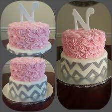 Pin By Francis Dina On Cakes Parties Baby Shower Cakes Girl Baby Shower Cakes Chevron Baby Shower Cake