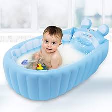 You need to keep several things ready before you bathe your baby. Relaxing Baby Inflatable Baby Bath Tub Small Bathtub Seat For Baby Sitting Up Portable Bathtub Chair For Baby Girl Travel Tub Accessories With 2 Funny Bath Toys Air Pump For