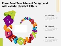 This template contains colorful alphabet and numeric vectors designed perfectly for most themes and layouts. Powerpoint Template And Background With Colorful Alphabet Letters Presentation Graphics Presentation Powerpoint Example Slide Templates