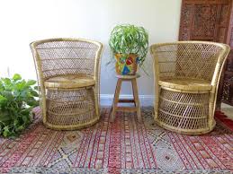 vintage wicker chair boho style rattan pair by soulfulvintage wicker chair boho chair vintage wicker