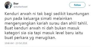 Doa tak hanya dipanjatkan untuk orang yang masih ada di dunia ini. Bidaah Kenduri Arwah Ni Untuk Mengenyangkan Tetamu Merugikan Je Buat Kongsi Tular Semasa Forum Cari Infonet
