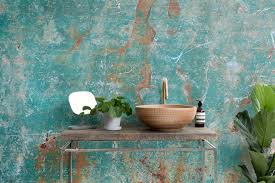 Teal Verdigris Wallpaper Mural Murals Wallpaper In 2020 Unusual Wallpaper Mural Wallpaper Verdigris