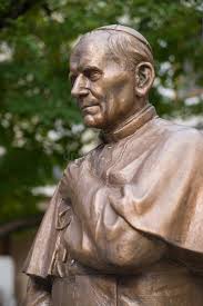 Statue of Pope John Paul II in Rome, Italy Editorial Image