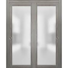 Get free shipping on qualified 48 x 80 bifold doors or buy online pick up in store today in the doors & windows department. Sartodoors Bypass Closet Sliding Glass Doors 48 X 80 Planum 2102 Ginger Ash Rails Pulls Hardware Wood Doors Frosted Glass