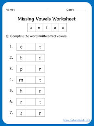 May 12, 2020 · printable upper kindergarten worksheets available on this page can accelerate the mastering of reading, writing, math skills as they will make a leap to 1st grade. Missing Vowels Worksheets For 1st Grade Your Home Teacher
