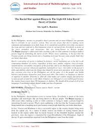 Pdf The Racial Slur Against Bisaya In The Light Of John Rawls Theory Of Justice