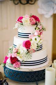 Cheerful Boise Temple Wedding On Weddingwire Pink Wedding Cake Wedding Cake Navy Nautical Wedding Cakes