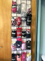 A Re Purposed Shoe Rack Serves As An Excellent Way To Store And Keep Track Of Extra Clothes Good Thinking Sunshi Preschool Decor Classroom Storage Hat Storage