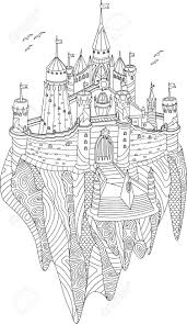 Coloring pages have an utmost significance in our lives. Adult Coloring Book Page With Fantasy Castle On A Flying Island Stock Photo Picture And Royalty Free Image Image 101529937
