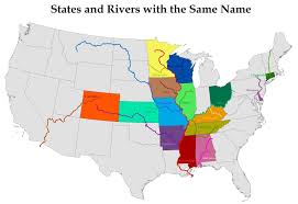 States Rivers With The Same Name Vivid Maps Illustrated Map Map Historical Maps