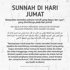 Salah Satu Sunnah Pada Hari Jum At Dianjurkan Memakai Pakaian Bersih Yang Bagus Dan Syar I