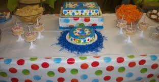Birthday cake table decorations with balloons the house 7. First Boy Birthday