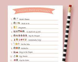The Original Wedding Emoji Pictionary Bridal Shower Game Etsy Bridal Shower Games Bridal Shower Shower Games