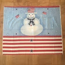 Miss august bunny hint is coming 8/1/2021! Office Patriotic Snowman Craft Fabric Panel New Poshmark