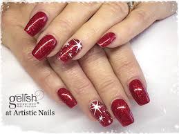 Inventive Nails Vicki Roebuck On Instagram Gelishofficial In Good Gossip With Scattered Star Stamp Christmas Nail Art Designs Christmas Nails Star Nail Designs