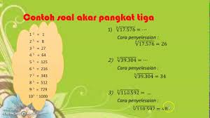 Simulasi soal sbmptn 2019 cara hitung rumus akar pangkat 3. Matematika Kelas 6 Sd Pangkat Tiga Dan Akar Pangkat Tiga Youtube