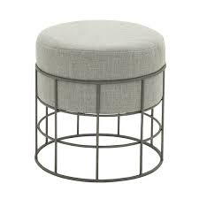 Black And White Striped Outdoor Ottoman Ottoman With Cushion Reviews Allmodern Round Stool Stool Ottoman