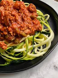 Add the meat and cook, stirring from time to time, until the released juices have evaporated and the meat is light brown, about 10. Zucchini Noodles With Meat Sauce A Healthy Makeover