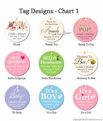 Baby Shower Name Tags Free Shipping Popular Designs Colors